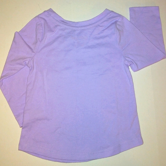 NWT☆CAT & JACK☆Lilac Purple Long Sleeve Unicorn Pocket Tee☆12m - Picture 2 of 9